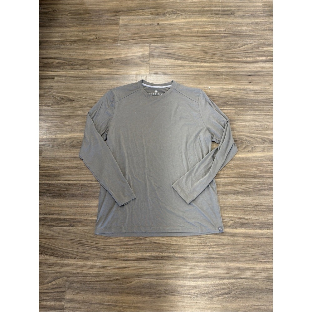 Free Fly Performance Bamboo Shirt Mens Sz M Sage Green Long Sleeve